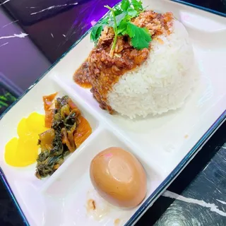 RE01 Marinated Minced Pork Sauce Over Rice