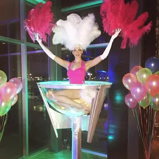 Oklahoma's Original Showgirl Entertainment Company est 2009! Offering the 5'6" Art Deco Martini Glass prop.