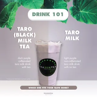 Taro Black Milk Tea - Size Large