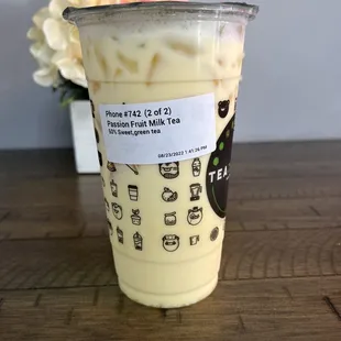 Passion Fruit Milk Tea