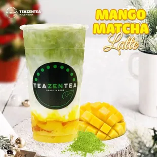 Mango Matcha Latte