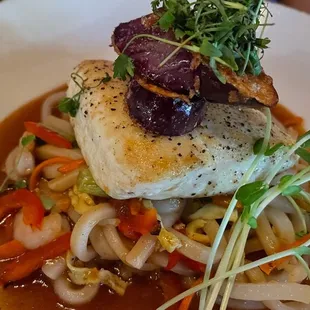 a plate of food on a table