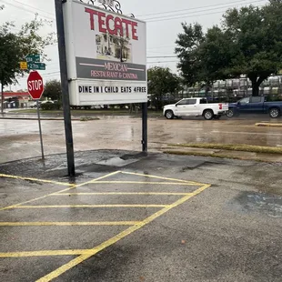 a sign for tecate mexican restaurant