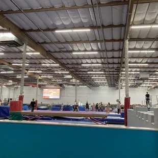 Wide open space to watch all levels of gymnastics