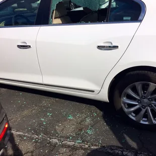 My smashed in car window