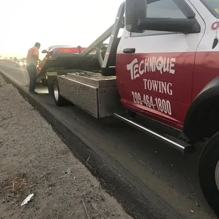 My car being towed