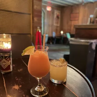 frozen guava marg + mezcal marg