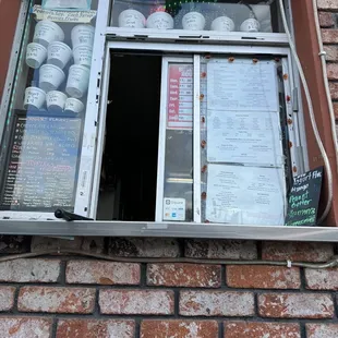 Drive-Thru Window and Menu