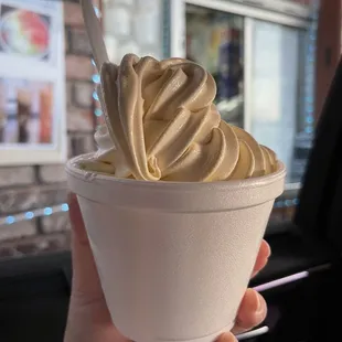 Vanilla yogurt size small but it&apos;s huge to me lol