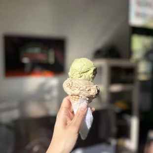 Matcha and cappuccino