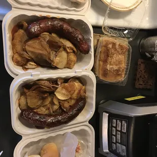 a variety of food items