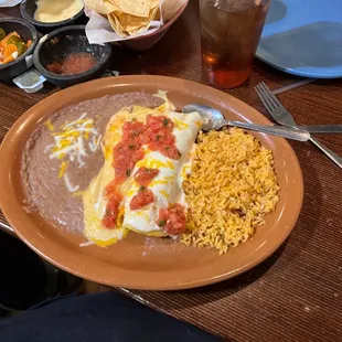 Pick two enchiladas. One cheese and one pork!