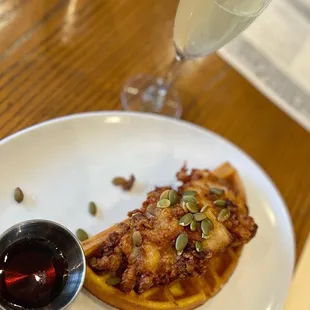 waffles, food