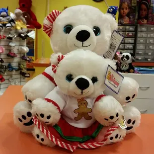 We carry 8" and 16" stuffable animals and lots of cute outfits!