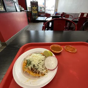 Simple taco with cheese that was absolutely fire! So good.