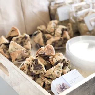 Cookies cut into sample sizes for events and meetings