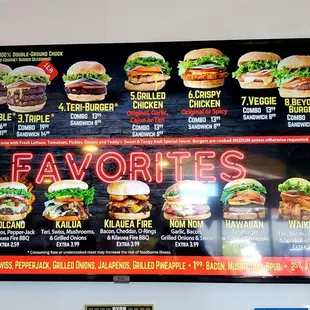 The combo menu as of March 21, 2022.