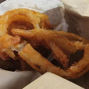 Beer - battered onion rings !