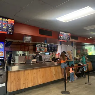 The counter where you order.  They bring out the food to your table.  There was a long line when we first came in.