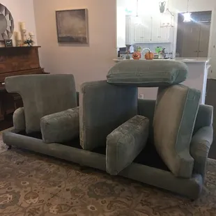 After cleaning while drying