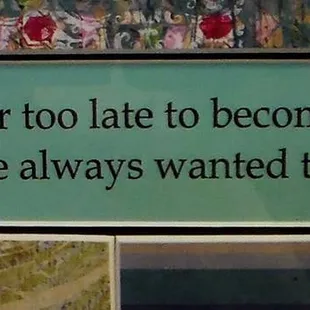 Framed quotes from Local Artists