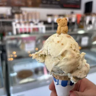 Cheesecake flavor with waffle cone