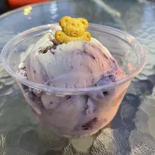 Blueberry waffle cone- 1 scoop