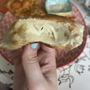 This is the cheesy garlic bread. If you try this place, it is a must!