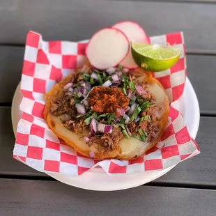 a taco on a plate