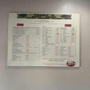 New menu- bye bye bye marker boards!