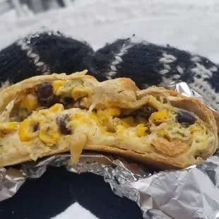 Southwest breakfast pasty...hot and cheesy