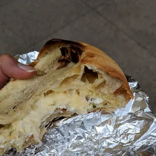 inside of the bacon, egg and cheese