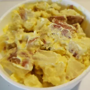 a bowl of potato salad