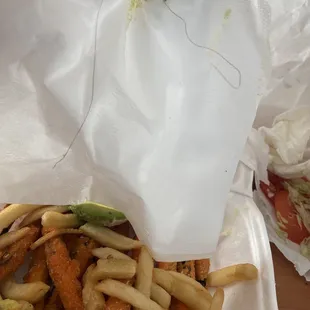 Hair in food  "the best zucchini fries"