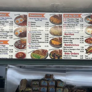 sushi and sashimi, menu