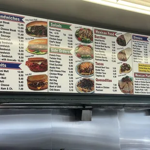 menu, hot dogs