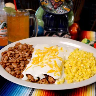 Enchiladas with Sour Cream Sauce