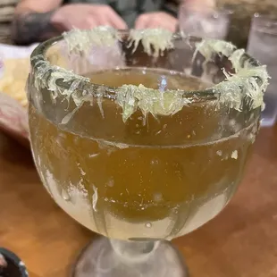 3/4 full beer