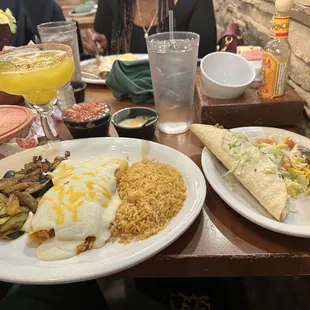Choose Three 2 chicken enchilada 1 taco