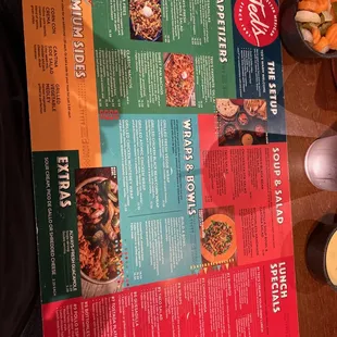 Menu side 1