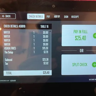 Double charging for chips and salsa. Second is removing one charge.