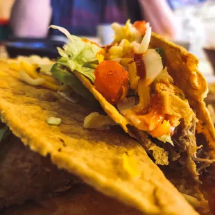 Lunch Special with two pork tacos.