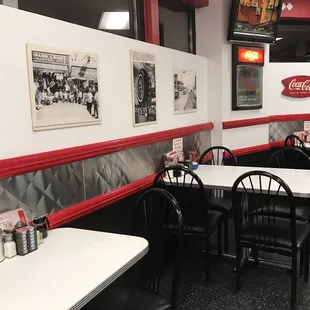 the interior of a diner