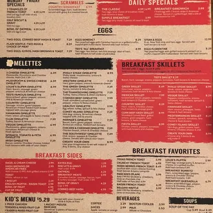 the menu