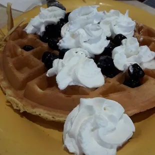 Blueberry waffles