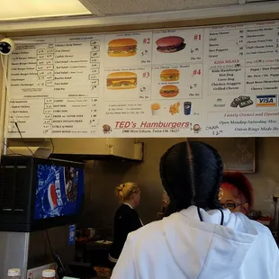 a woman ordering food