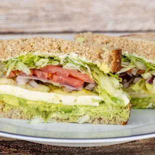 avocado and cheese sandwich