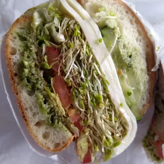 Kaiya's Provolone and Pesto Sandwich