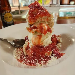 Strawberry shortcake dessert