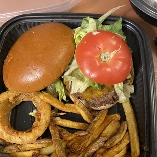 Stem top for tomato wedge.